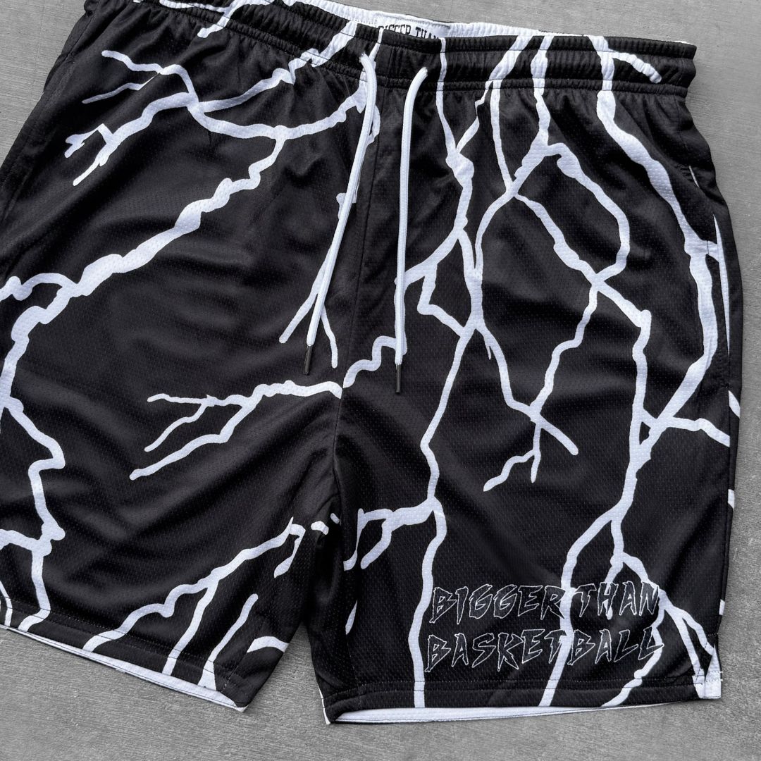 Lightning Strike - Shorts - Black