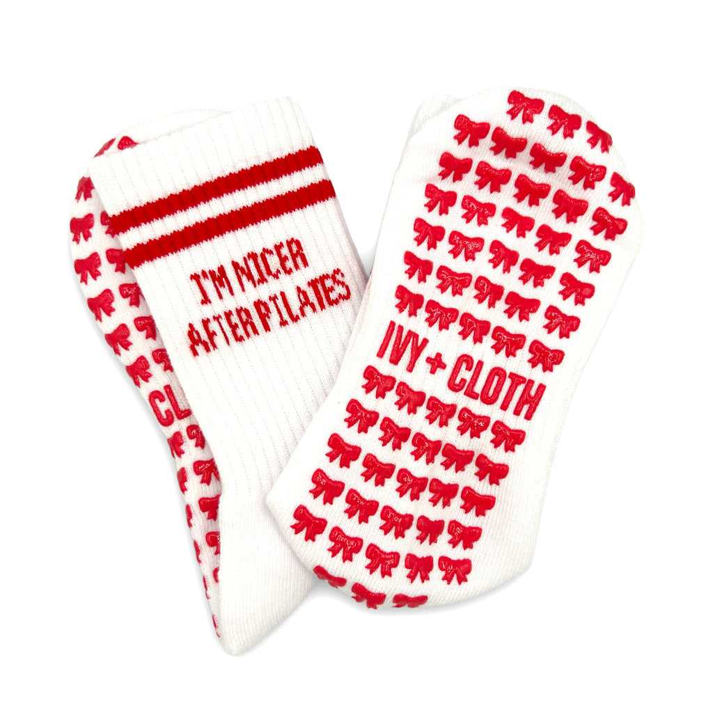 I'm Nicer After Pilates Grip Socks
