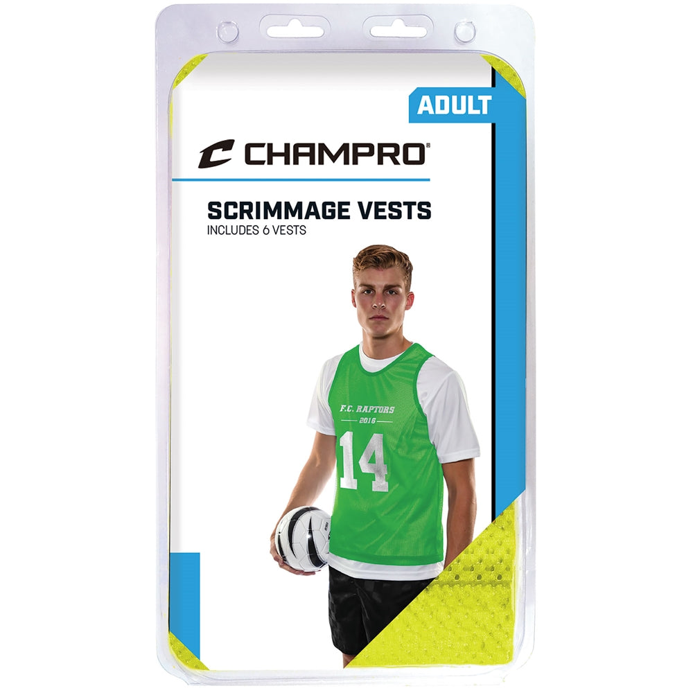 SCRIMMAGE MICRO MESH SOCCER PINNIE 6 PACK | SOCCER PRACTICE VEST